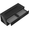 Mexen Orio bathroom cabinet 120 cm with Vela sink, 2 drawers, black gloss/black matte - 91A10-12047-2-BFF70-W23M71