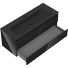 Mexen Orio bathroom cabinet 120 cm with Vela sink, 2 drawers, black gloss/black matte - 91A10-12047-2-BFF70-W23M71