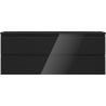 Mexen Orio bathroom cabinet 120 cm with Vela sink, 2 drawers, black gloss/black matte - 91A10-12047-2-BFF70-W23M71