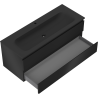 Mexen Orio bathroom cabinet 120 cm with Vela sink, 2 drawers, matte black - 91A10-12047-2-BFF71-W23M71
