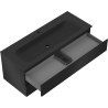 Mexen Orio bathroom cabinet 120 cm with Vela sink, 2 drawers, matte black - 91A10-12047-2-BFF71-W23M71