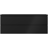 Mexen Orio bathroom cabinet 120 cm with Vela sink, 2 drawers, matte black - 91A10-12047-2-BFF71-W23M71