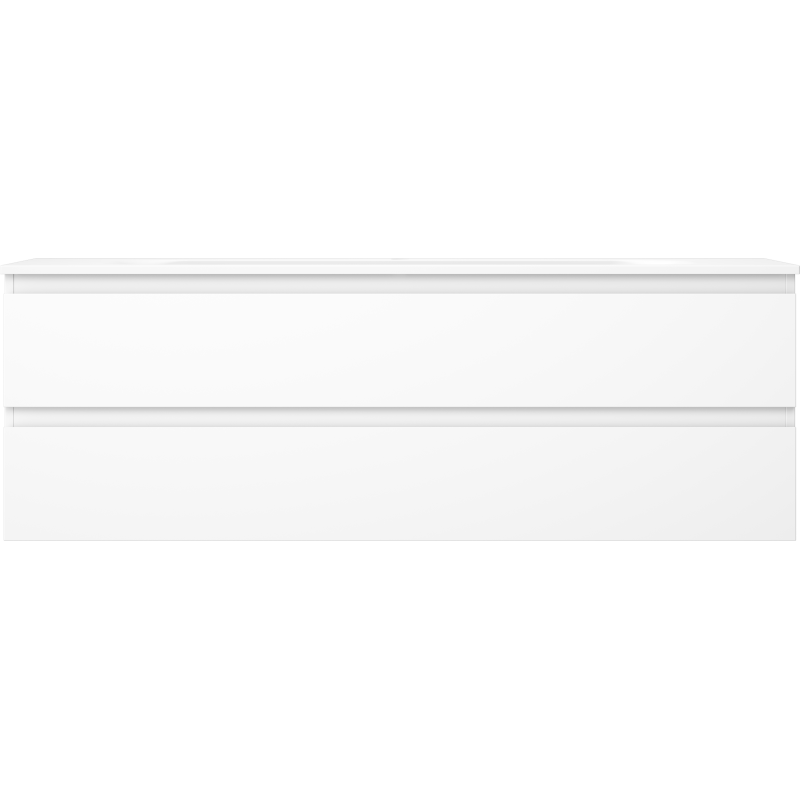 Mexen Orio 140 cm bathroom cabinet with Vela sink, 2 drawers, white matte - 91A10-14047-2-BFF01-W23M01