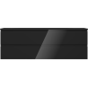 Mexen Orio bathroom cabinet 140 cm with Vela washbasin, 2 drawers, black gloss/black matte - 91A10-14047-2-BFF70-W23M71