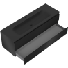 Mexen Orio bathroom cabinet 140 cm with Vela sink, 2 drawers, matte black - 91A10-14047-2-BFF71-W23M71