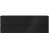 Mexen Orio bathroom cabinet 140 cm with Vela sink, 2 drawers, matte black - 91A10-14047-2-BFF71-W23M71