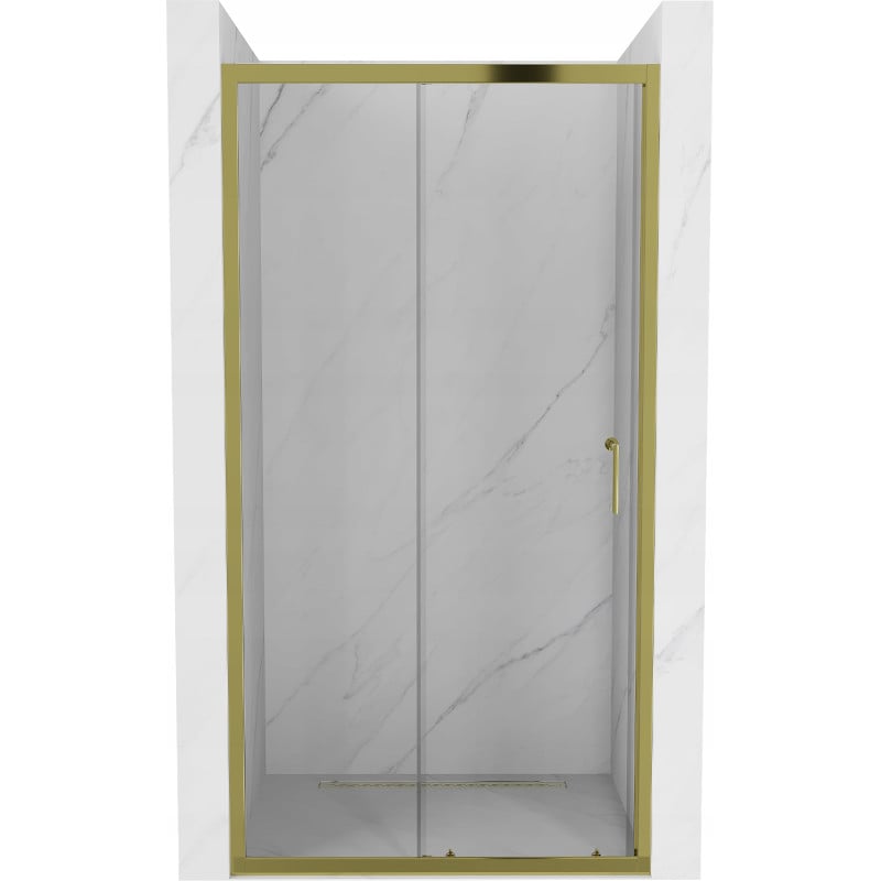 Mexen Apia sliding shower door 100 cm, Transparent, Gold - 845-100-000-50-00