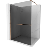 Mexen Kioto+ shower wall with shelf Walk-in 120 x 200 cm, graphite, rose gold - 800-120-121-60-40