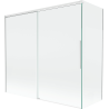Mexen Rox 2-wing retractable shower screen 170 + 80 x 150 cm, transparent, white - 8C9-170-080-20-00
