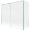 Mexen Rox 2-panel retractable bath screen 180 + 80 x 150 cm, transparent, white - 8C9-180-080-20-00