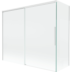 Mexen Rox 2-panel sliding bath screen 180 + 90 x 150 cm, transparent, white - 8C9-180-090-20-00