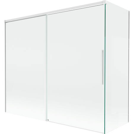 Mexen Rox 2-fold Sliding Shower Screen 180 + 90 x 150 cm, Transparent, White - 8C9-180-090-20-00
