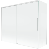 Mexen Rox 2-panel sliding bath screen 180 + 90 x 150 cm, transparent, white - 8C9-180-090-20-00