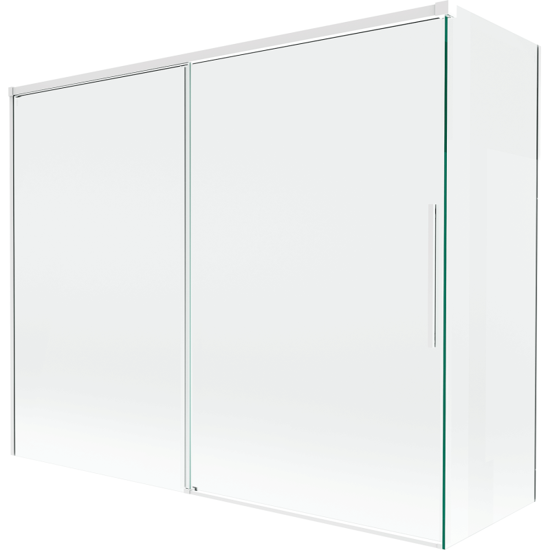 Mexen Rox Shower Screen 2-Wing Sliding 190 + 90 x 150 cm, Transparent, White - 8C9-190-090-20-00