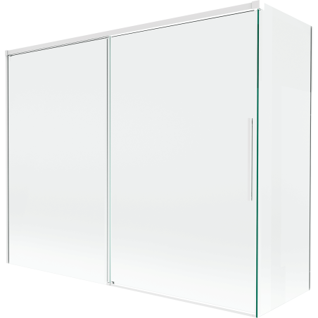 Mexen Rox Shower Screen 2-Wing Sliding 190 + 90 x 150 cm, Transparent, White - 8C9-190-090-20-00