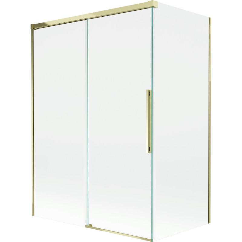 Mexen Rox 2-panel sliding bath screen 120 + 70 x 150 cm, transparent, gold - 8C9-120-070-50-00