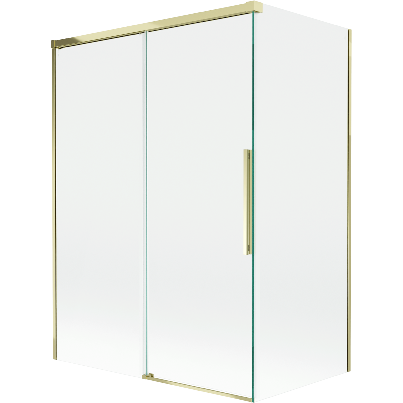 Mexen Rox shower screen 2-panel sliding 120 + 70 x 150 cm, transparent, gold - 8C9-120-070-50-00