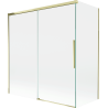 Mexen Rox two-panel sliding shower screen 150 + 70 x 150 cm, transparent, gold - 8C9-150-070-50-00
