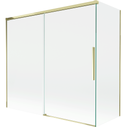Mexen Rox 2-wing sliding bath screen 170 + 70 x 150 cm, transparent, gold - 8C9-170-070-50-00