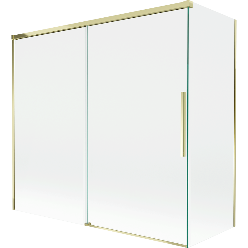 Mexen Rox 2-wing sliding bath screen 170 + 70 x 150 cm, transparent, gold - 8C9-170-070-50-00