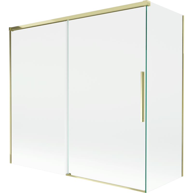 Mexen Rox double-leaf sliding bathtub screen 170 + 70 x 150 cm, transparent, gold - 8C9-170-070-50-00
