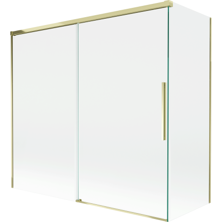 Mexen Rox 2-wing sliding bath screen 170 + 70 x 150 cm, transparent, gold - 8C9-170-070-50-00