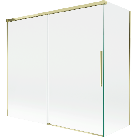 Mexen Rox double-leaf sliding bathtub screen 170 + 70 x 150 cm, transparent, gold - 8C9-170-070-50-00