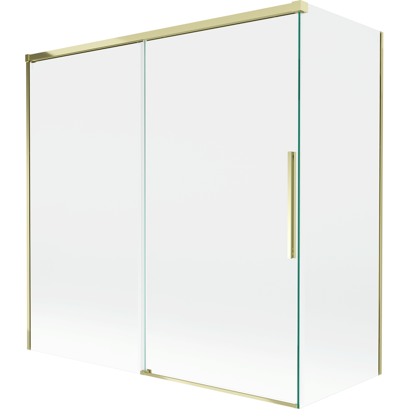 Mexen Rox 2-panel sliding shower screen 160 + 75 x 150 cm, transparent, gold - 8C9-160-075-50-00