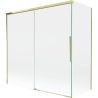 Mexen Rox 2-panel sliding bath screen 160 + 75 x 150 cm, transparent, gold - 8C9-160-075-50-00