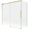 Mexen Rox 2-panel sliding shower screen 160 + 75 x 150 cm, transparent, gold - 8C9-160-075-50-00