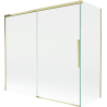 Mexen Rox 2-panel sliding bath screen 170 + 75 x 150 cm, transparent, gold - 8C9-170-075-50-00