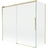 Mexen Rox 2-Panel Sliding Bath Screen 170 + 80 x 150 cm, Transparent, Gold - 8C9-170-080-50-00