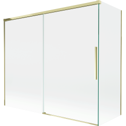 Mexen Rox 2-panel sliding shower screen 180 + 80 x 150 cm, transparent, gold - 8C9-180-080-50-00