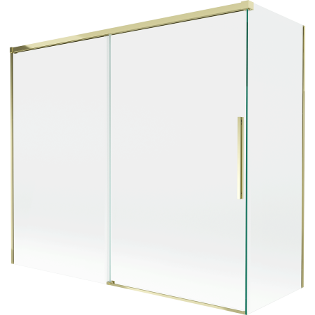 Mexen Rox 2-panel sliding shower screen 180 + 80 x 150 cm, transparent, gold - 8C9-180-080-50-00