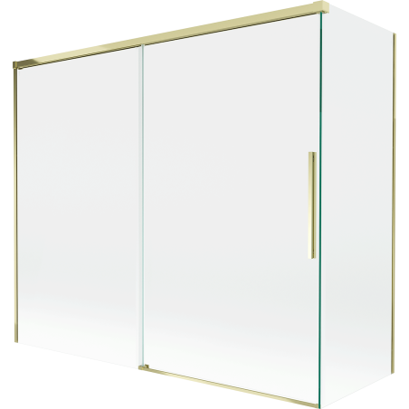 Mexen Rox Shower Screen 2-Panel Sliding 180 + 90 x 150 cm, Transparent, Gold - 8C9-180-090-50-00