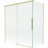 Mexen Rox 2-panel sliding shower screen 140 + 70 x 150 cm, transparent, brushed gold - 8C9-140-070-55-00