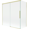 Mexen Rox 2-panel sliding bath screen 150 + 70 x 150 cm, transparent, gold brushed - 8C9-150-070-55-00