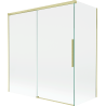 Mexen Rox shower screen 2-wing sliding 150 + 70 x 150 cm, transparent, brushed gold - 8C9-150-070-55-00