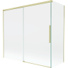Mexen Rox 2-panel sliding shower screen 170 + 75 x 150 cm, transparent, brushed gold - 8C9-170-075-55-00