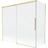 Mexen Rox 2-panel sliding bath screen 170 + 80 x 150 cm, transparent, brushed gold - 8C9-170-080-55-00