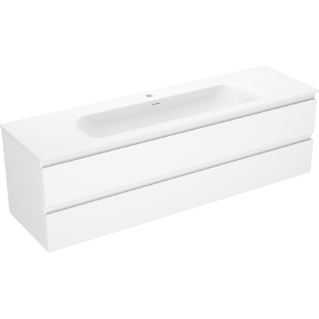 Mexen Orio bathroom cabinet 160 cm with Vela washbasin, 2 drawers, white matte - 91A10-16047-2-BFF01-W23M01