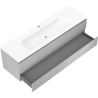 Mexen Orio bathroom cabinet 160 cm with Vela sink, 2 drawers, gray matte/white matte - 91A10-16047-2-BFF62-W23M01