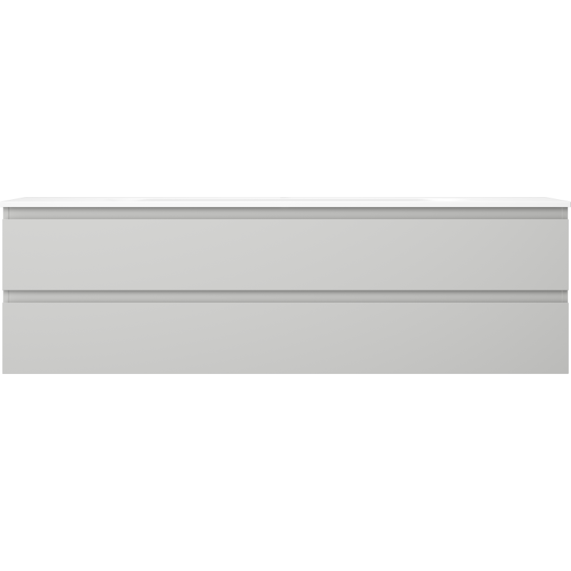 Mexen Orio bathroom cabinet 160 cm with Vela sink, 2 drawers, grey matte/white matte - 91A10-16047-2-BFF62-W23M01