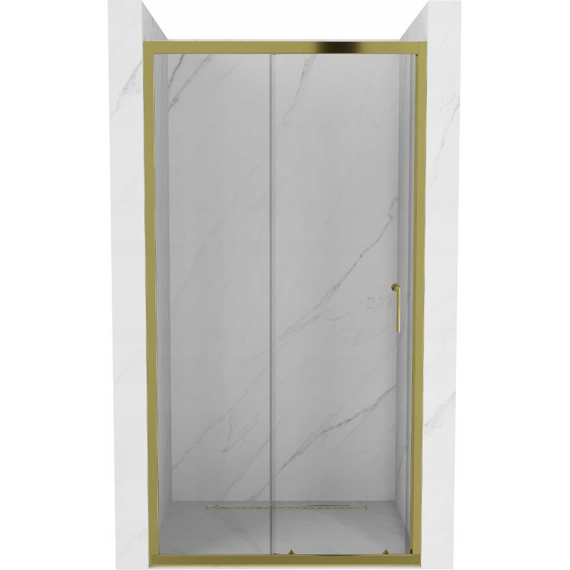 Mexen Apia sliding shower door 135 cm, Transparent, Gold - 845-135-000-50-00