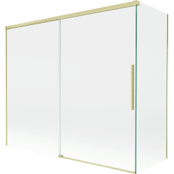 Mexen Rox 2-panel sliding shower screen 180 + 80 x 150 cm, transparent, brushed gold - 8C9-180-080-55-00