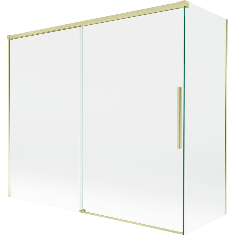 Mexen Rox shower screen 2-panel sliding 180 + 80 x 150 cm, transparent, gold brushed - 8C9-180-080-55-00