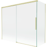 Mexen Rox 2-panel sliding shower screen 180 + 80 x 150 cm, transparent, brushed gold - 8C9-180-080-55-00