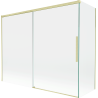 Mexen Rox 2-wing Sliding Shower Screen 190 + 80 x 150 cm, Transparent, Brushed Gold - 8C9-190-080-55-00