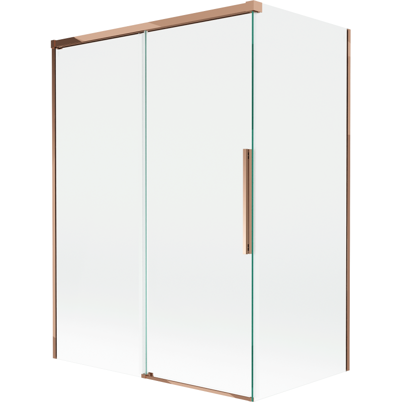 Mexen Rox 2-panel sliding shower screen 120 + 70 x 150 cm, transparent, rose gold - 8C9-120-070-60-00
