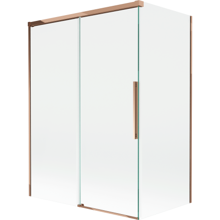 Mexen Rox 2-panel sliding bath screen 120 + 70 x 150 cm, transparent, rose gold - 8C9-120-070-60-00